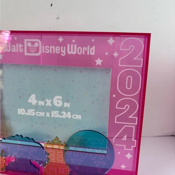 Disney Parks 2024 Pink Photo Frame New - Picture 2 of 3